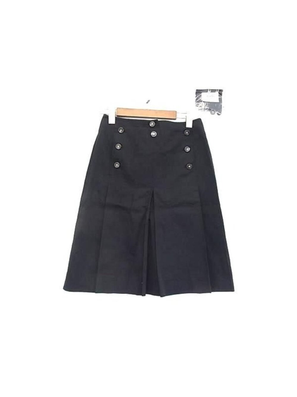 Chanel CC Logo 02P Cotton 100% Black Skirt 36
